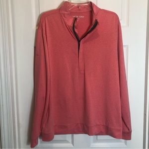 Matte Grey 1/4 Zip Front Pullover Men’s Golf Shirt. Size L